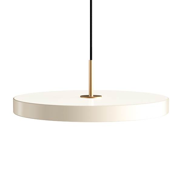 Umage Asteria medium pendel - Pearl White / messing  : Erling Christensen Møbler