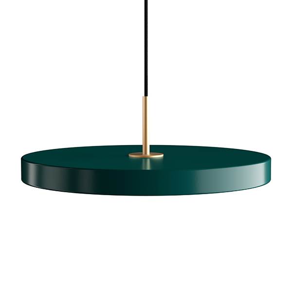 Umage Asteria medium pendel - Forest green / messing  : Erling Christensen Møbler