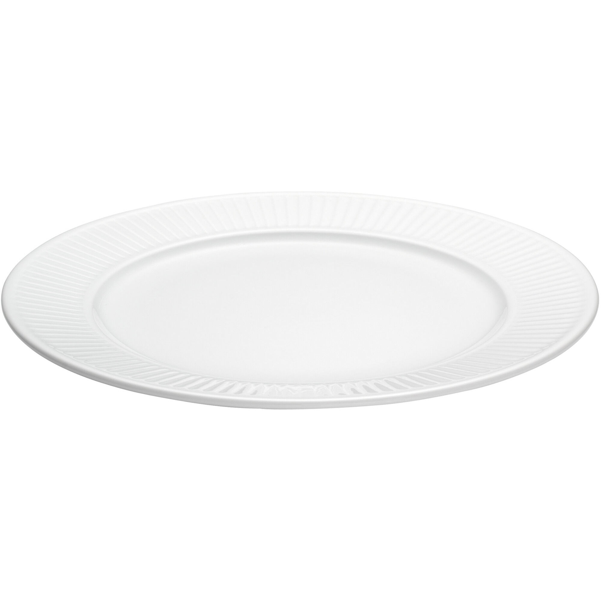 Pillivuyt Hvid Plissé tallerken, Ø 28 cm.