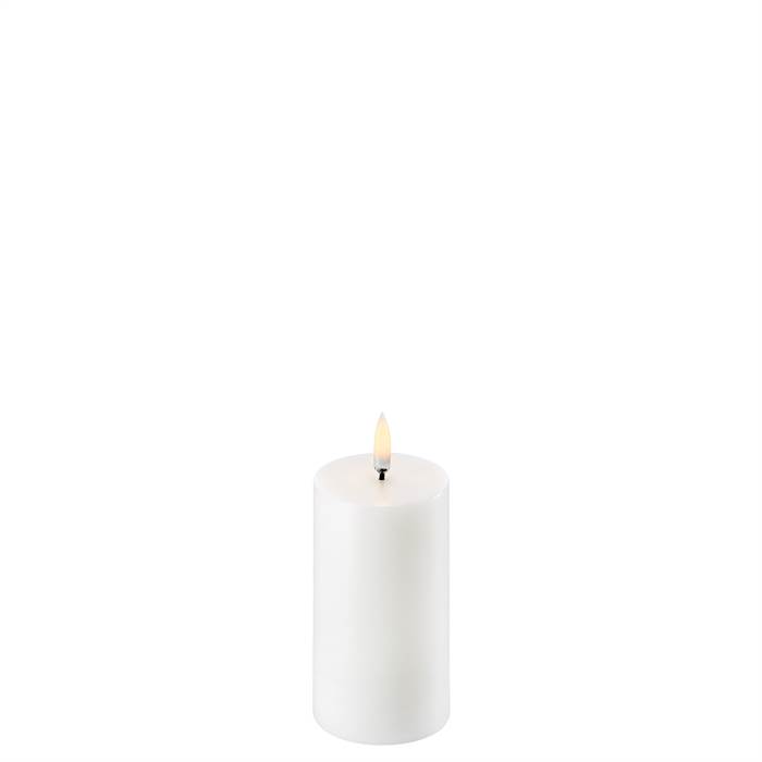 Uyuni Lighting LED Pillar bloklys - Ø5,8 x H10 cm - Nordic White  : Erling Christensen Møbler