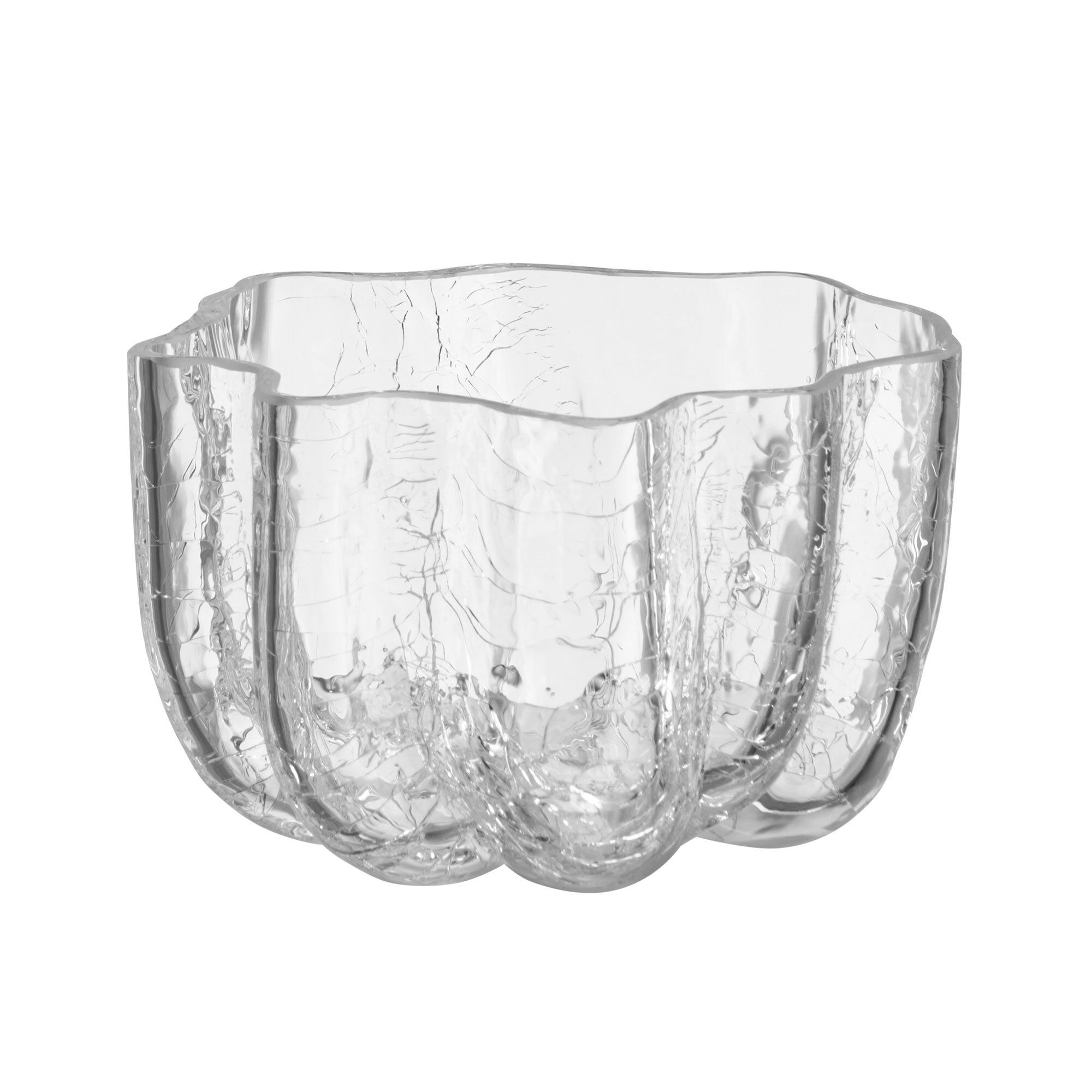 Kosta boda Crackle Lysestage 5,8 cm, klar