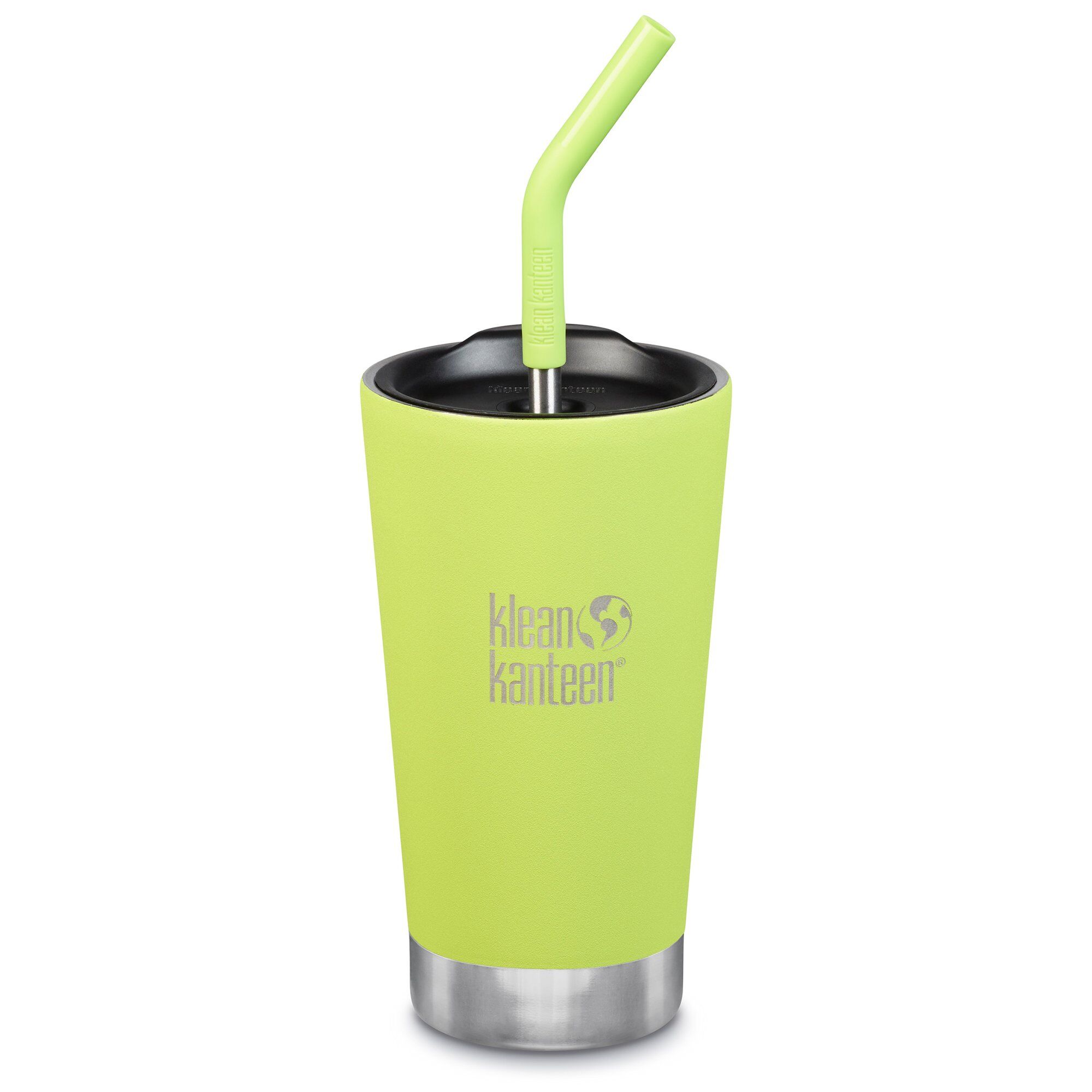 Klean kanteen Termokop med sugerørslåg, 473 ml, grøn