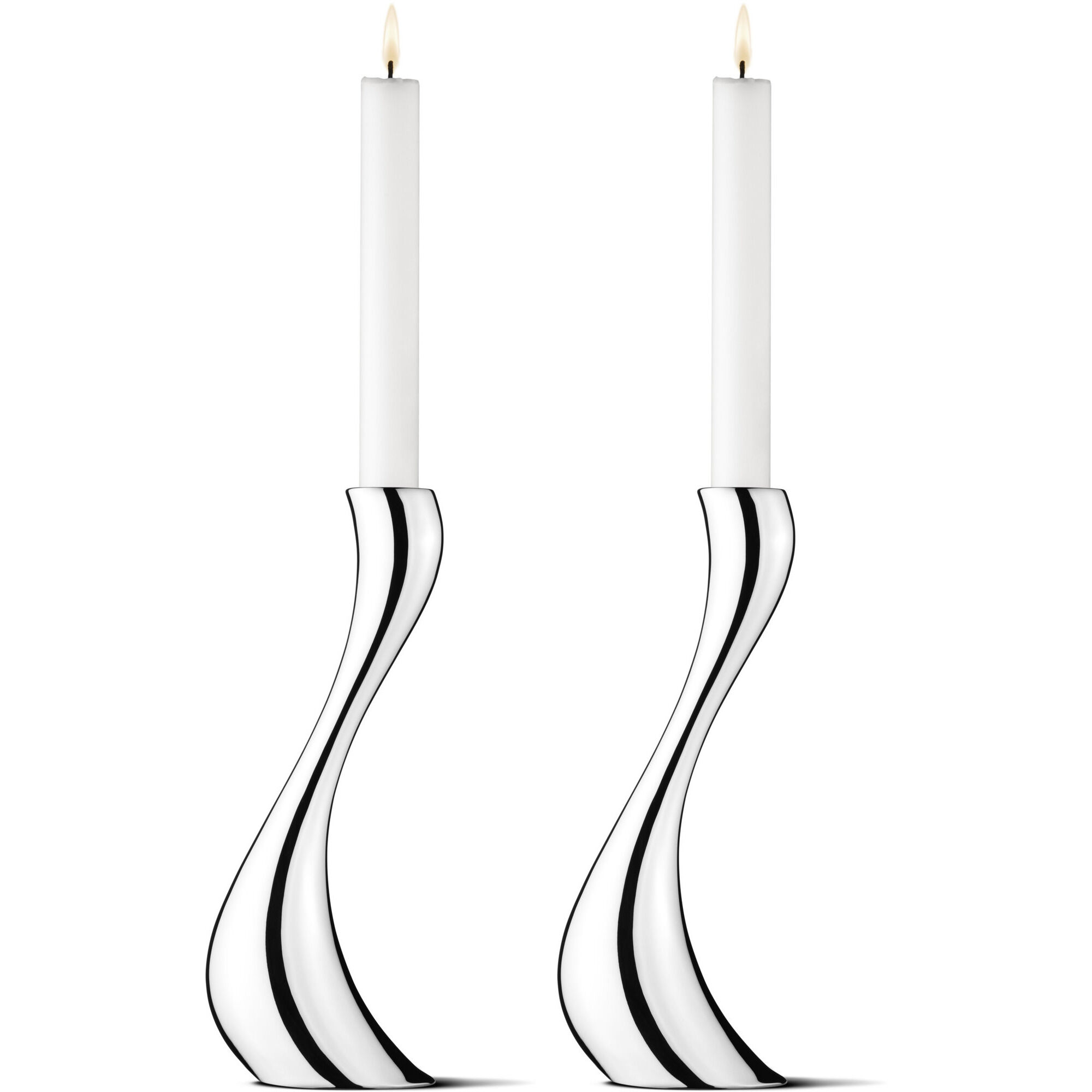 Georg jensen Cobra Lysestage, Stor, 2 stk.