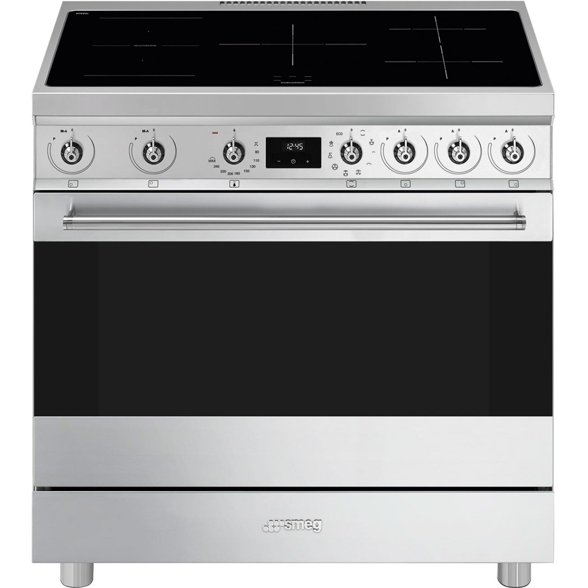 Smeg C9IMX2 Classic Induktionskomfur 90 cm, rustfrit stål