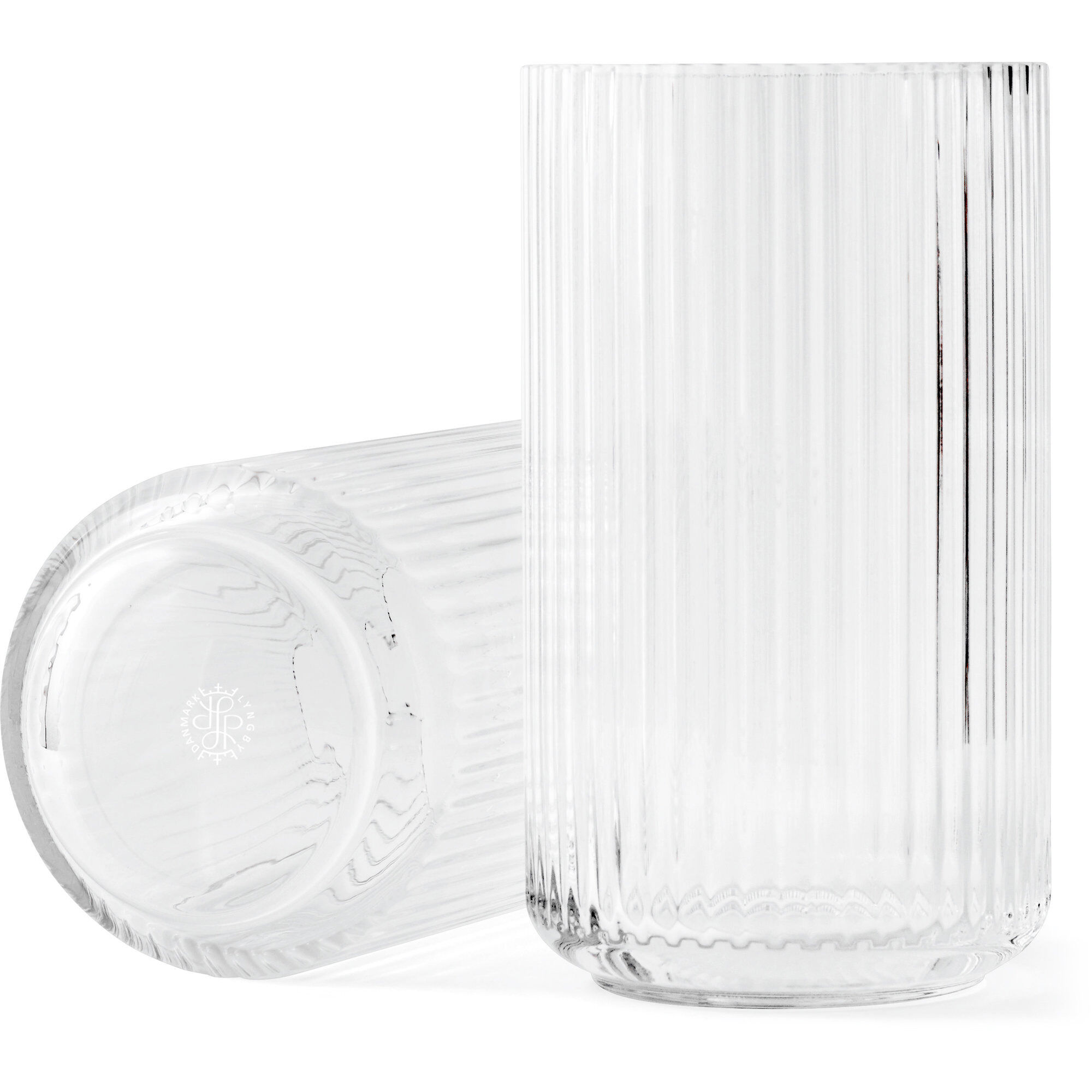 Lyngby porcelæn Lyngbyvasen 38 cm., glas - klar