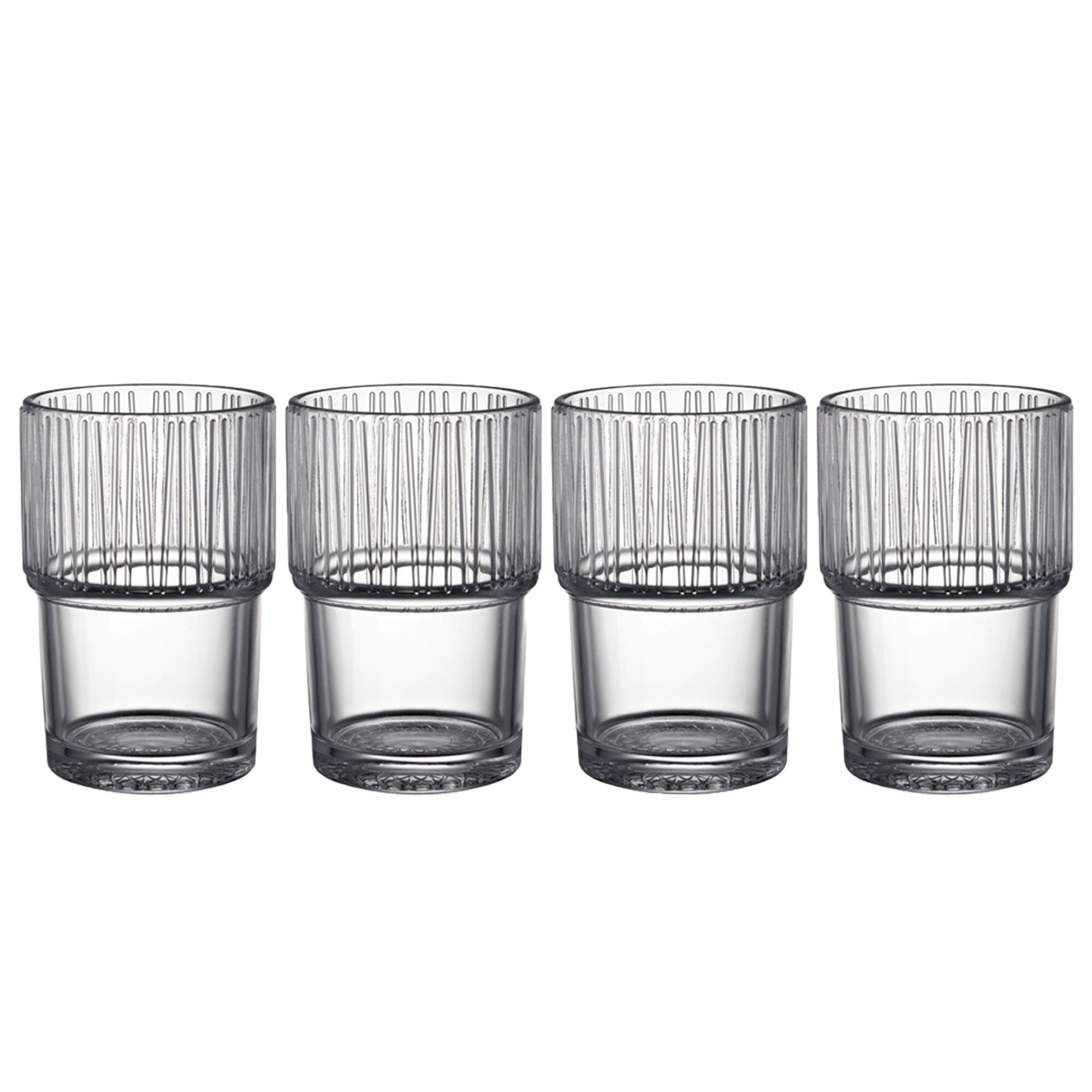 Bitz Kusintha Caféglas 38 cl, klar, 4 stk.
