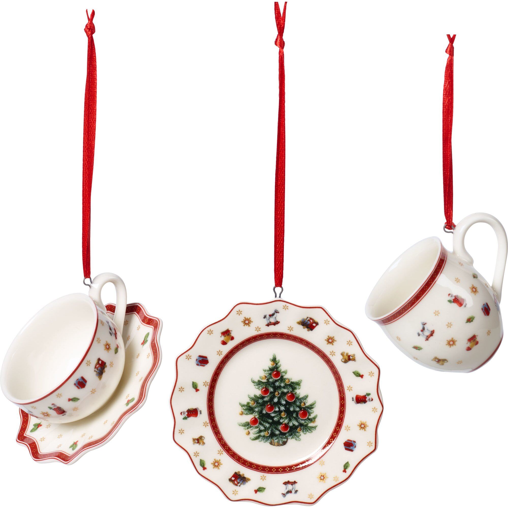 Villeroy & boch Toy's Delight julepynt serveringssæt 3 dele, hvid