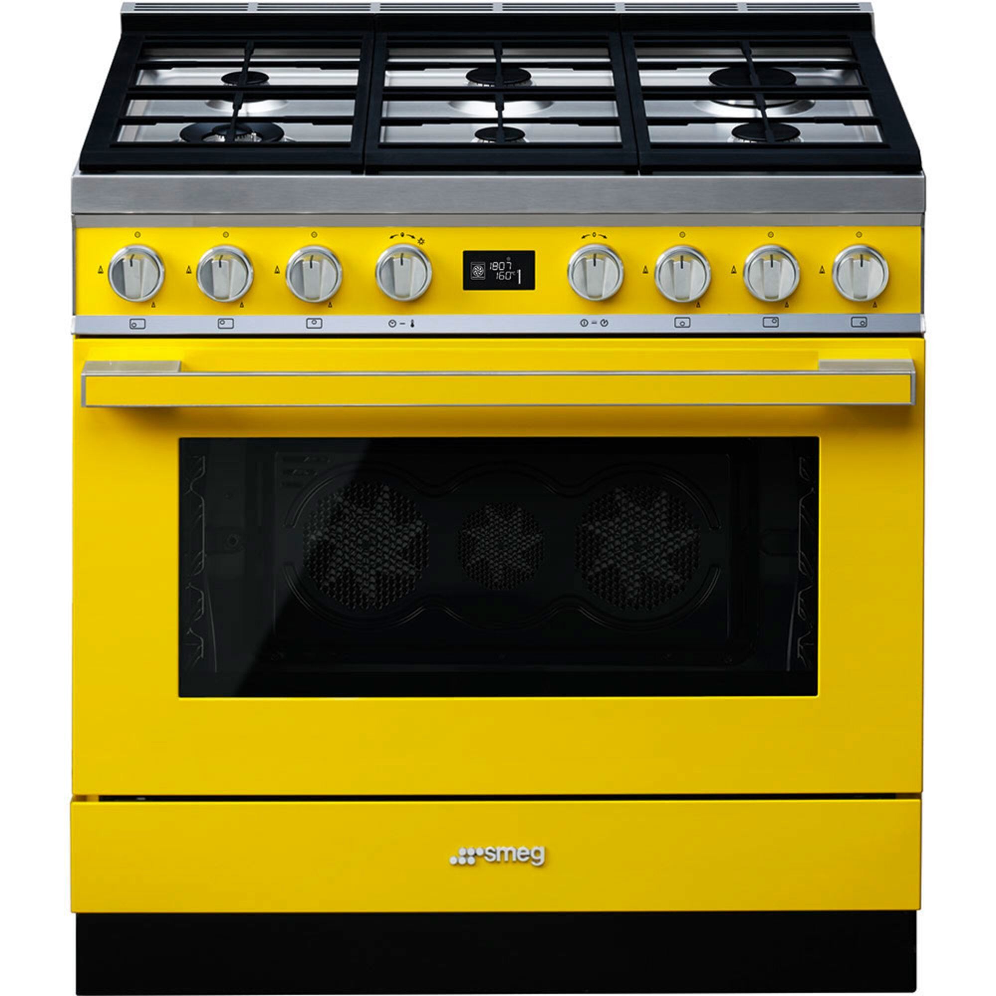 Smeg CPF9GPYW Portofino gaskomfur, gul