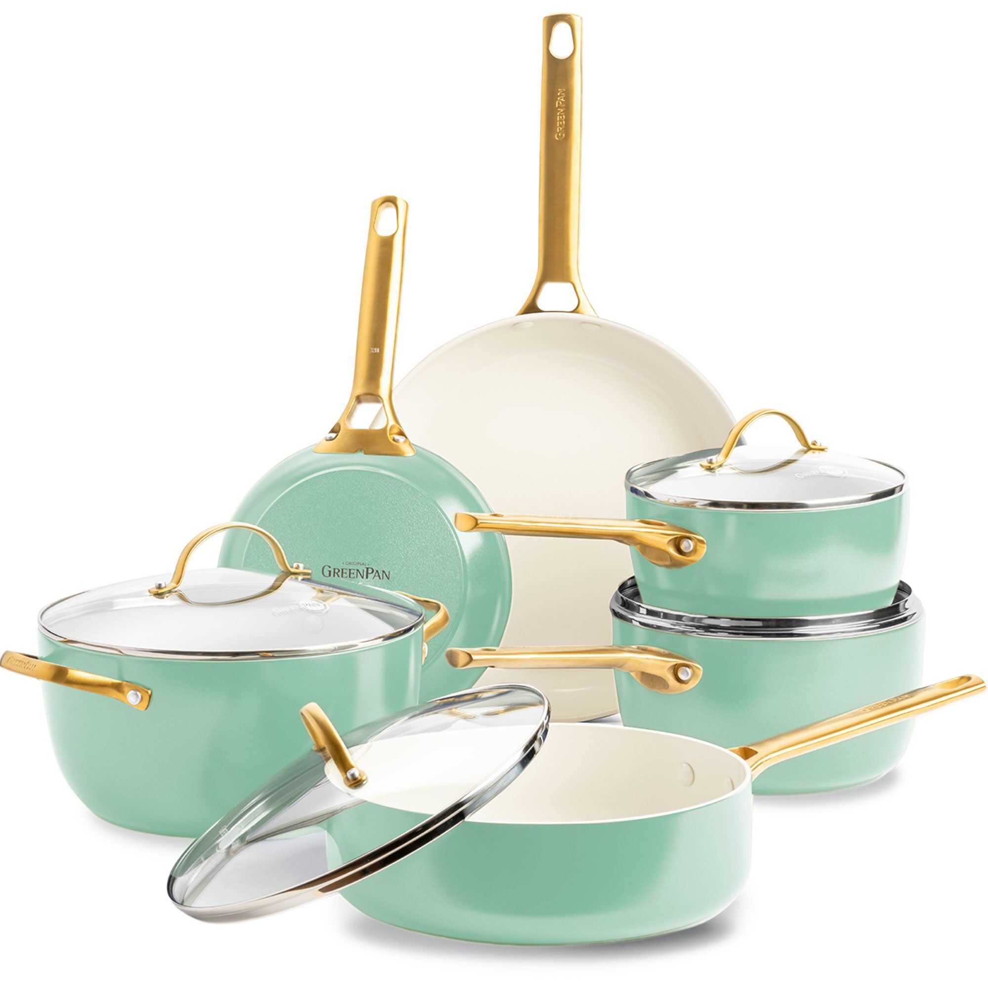 Greenpan Padova grydesæt 6 dele, mint