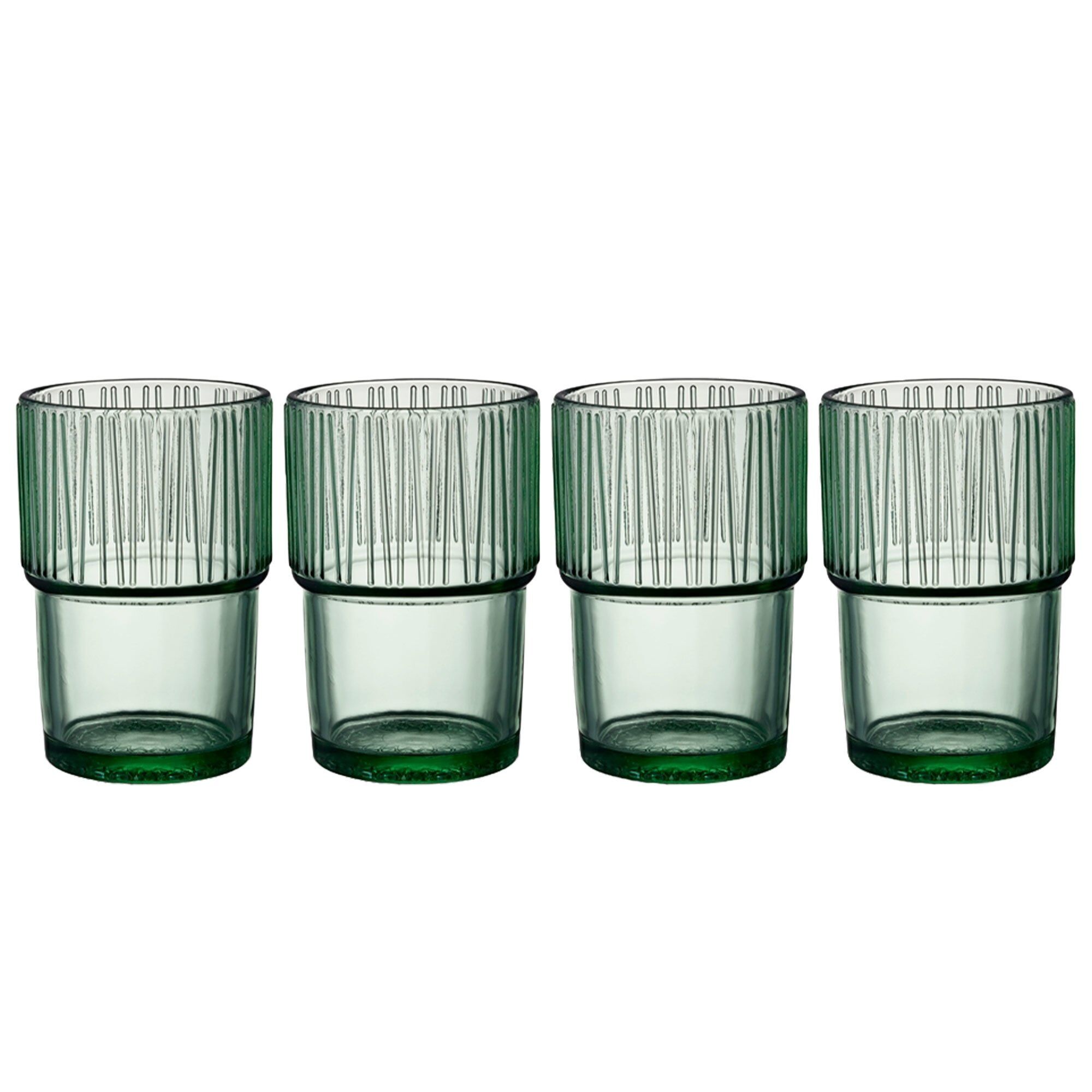 Bitz Kusintha Caféglas 38 cl, grøn, 4 stk.