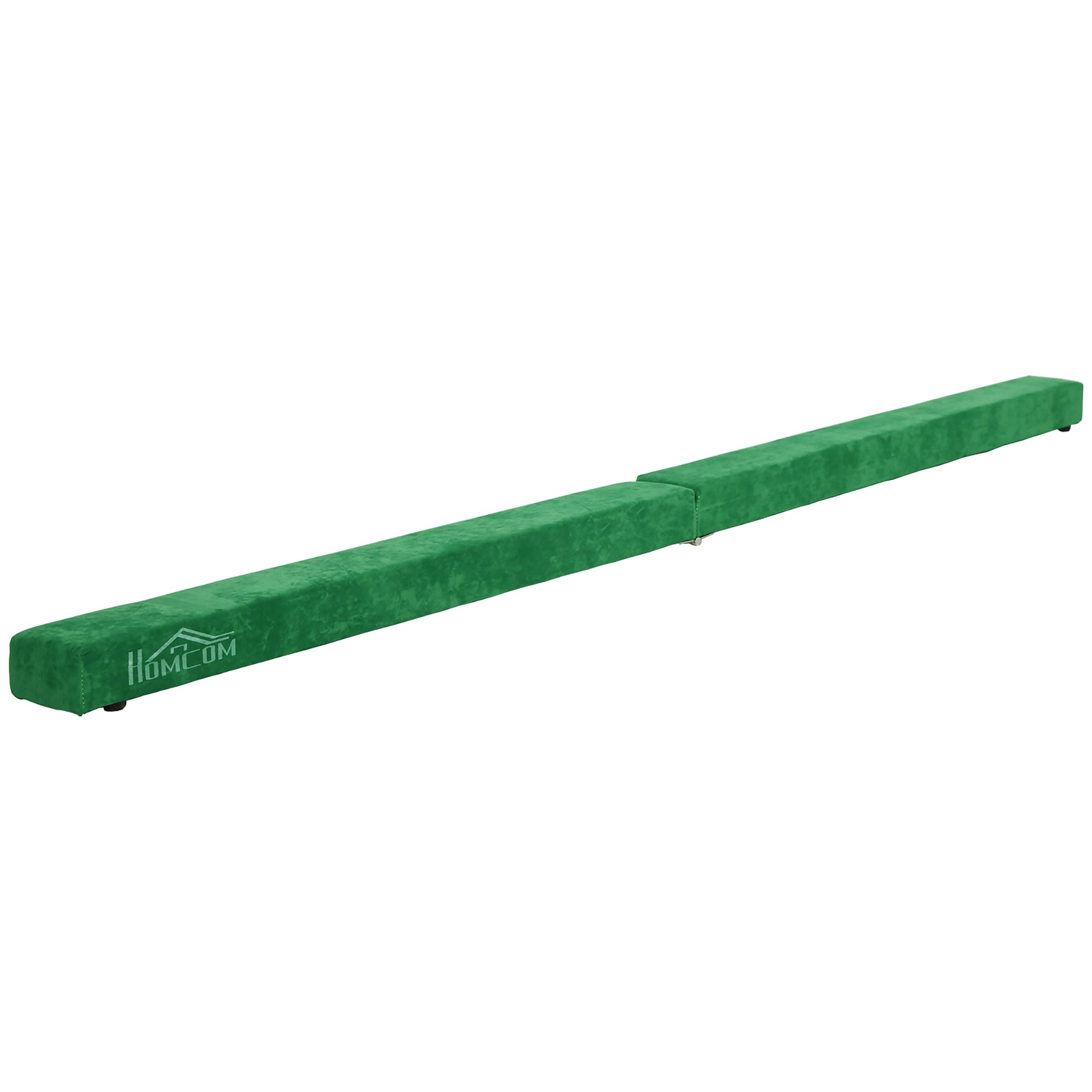 Sammenklappelig balancebom, skridsikker, ruskindsbetræk, robust træ, 210 x 10 x 6,5 cm, blå