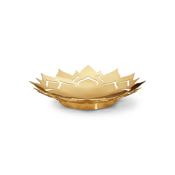 Georg Jensen jul 2020 isblomst skål, lille - Stål belagt med 18 kt guld  : Erling Christensen Møbler