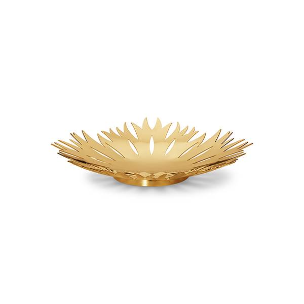 Georg Jensen jul 2020 isblomst skål, mellem - Stål belagt med 18 kt guld  : Erling Christensen Møbler