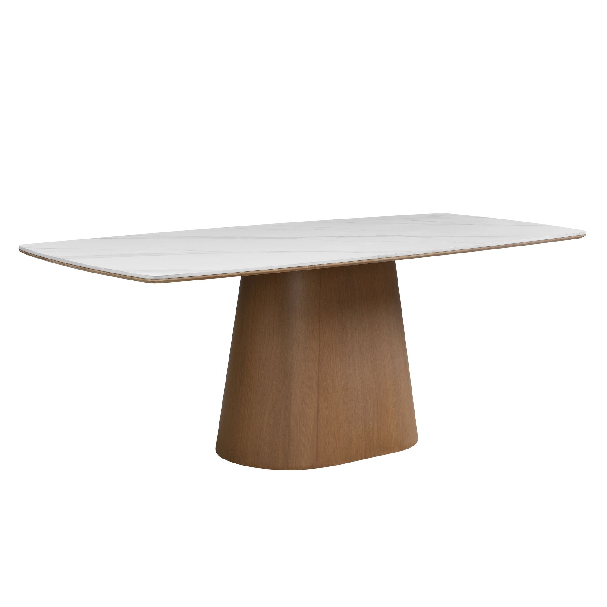 Stort spisebord 200 Ã 90 cm med elegant marmorlook