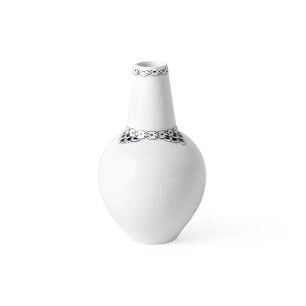 Royal Copenhagen Sort Riflet Blonde vase 15 cm  : Erling Christensen Møbler
