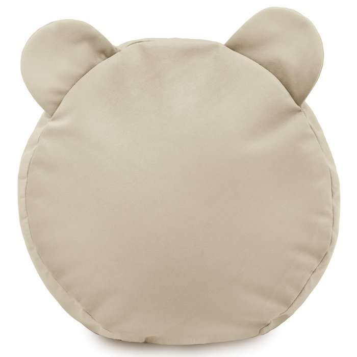 Round Footstool Pouffe Teddy Kids - Soft Velvet, 27168