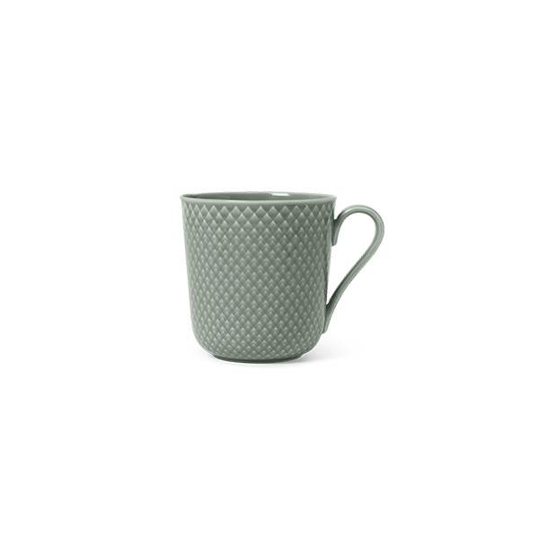 Lyngby Porcelæn Rhombe Earth krus med hank 39 cl - Moss  : Erling Christensen Møbler