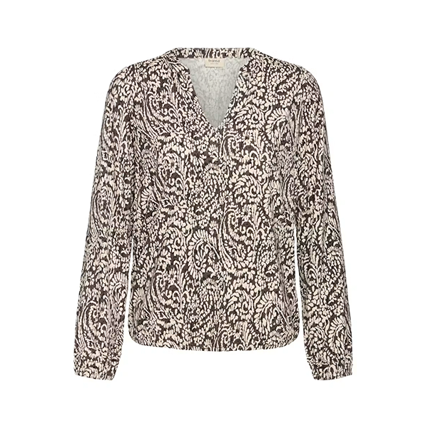 Fransa FRAMY BL 5 bluse -  Aura Bloom Hot Fudge / Brown  : Erling Christensen Møbler
