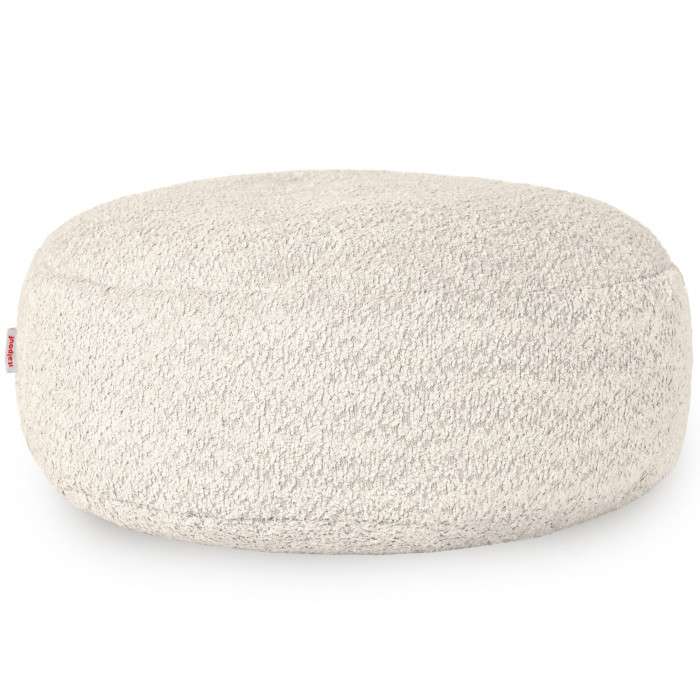 Round Footstool Pouffe - Teddy Boucle, 27409