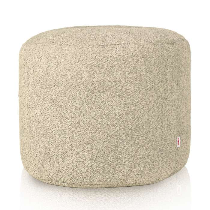 Round Cylinder Pouffe - Teddy Boucle, 27479