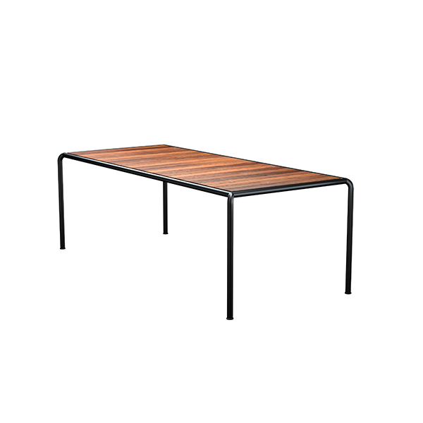 HOUE Avanti havebord i træ 222,5 x 98 cm - Thermo Ash Black  : Erling Christensen Møbler