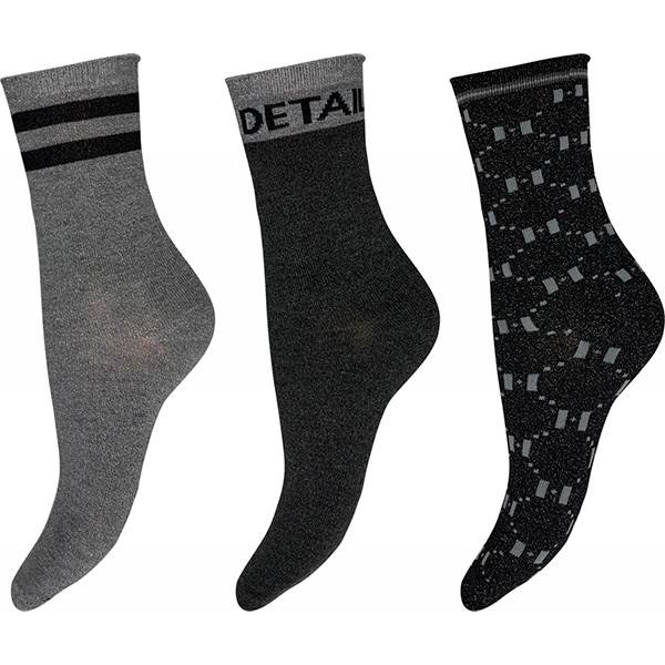 HYPE THE DETAiL socks 3-pack - Grey  : Erling Christensen Møbler