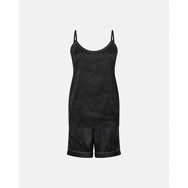 HYPE THE DETAiL satin short set - Sort  : Erling Christensen Møbler
