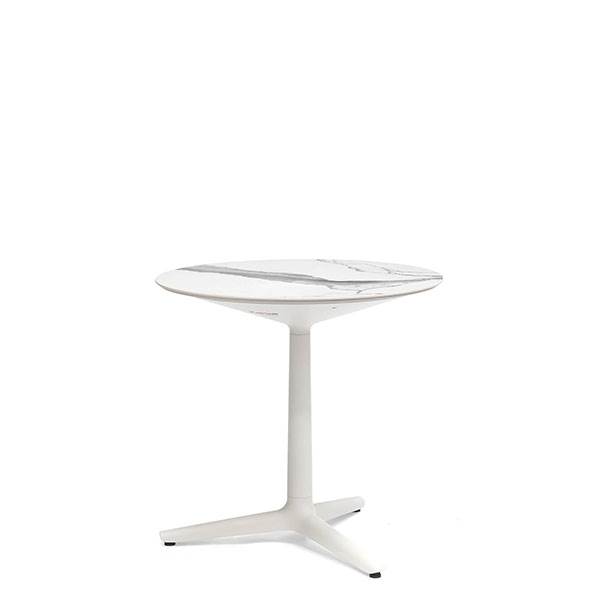 Kartell Multiplo rundt havebord - lys marmor  : Erling Christensen Møbler