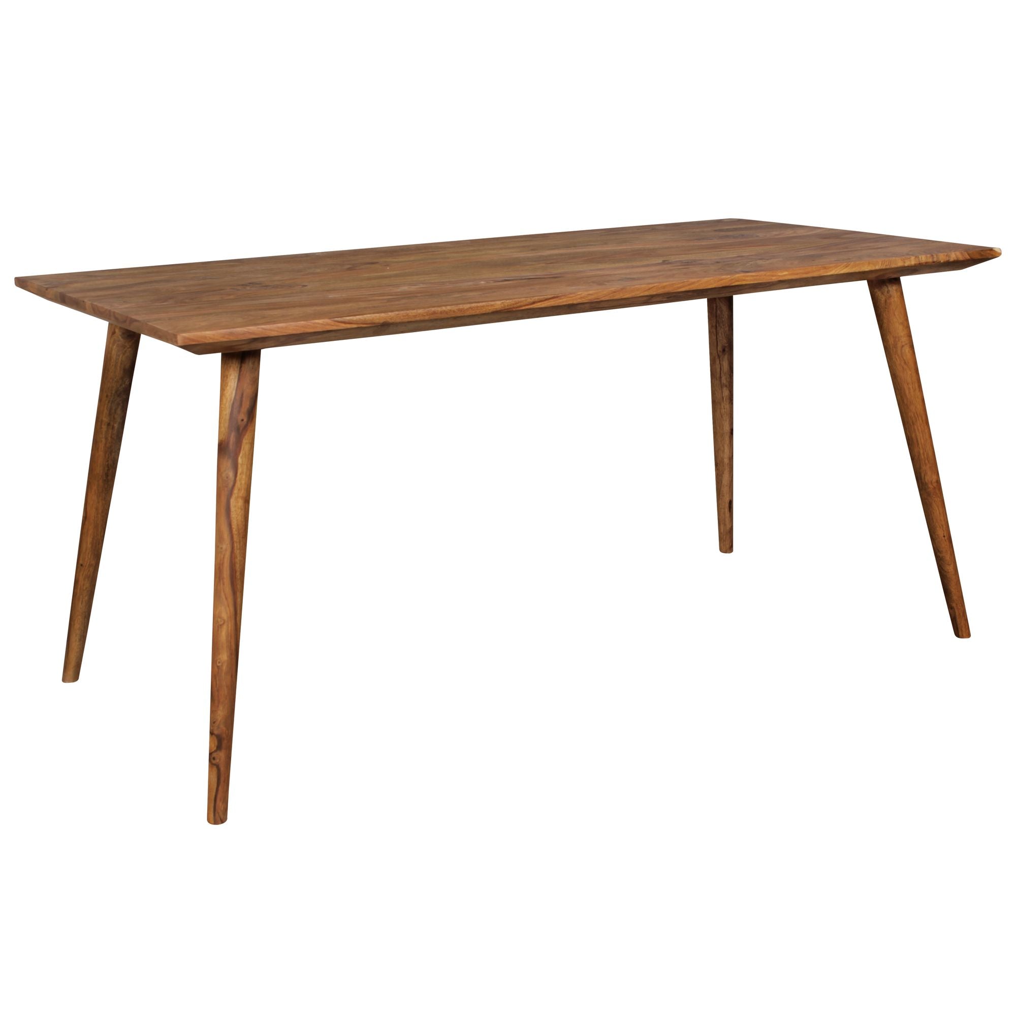 REPA spisebord, 160 x 80 x 76 cm, rustikt massivt sheeshamtræ, landstedsdesign, stort spisebord til 6-8 personer