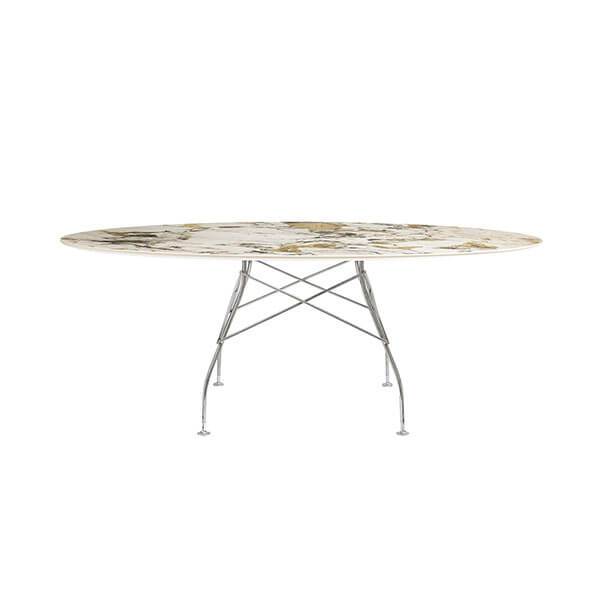 Kartell Glossy spisebord - 192x118 cm. - Symphonie- krom stel  : Erling Christensen Møbler