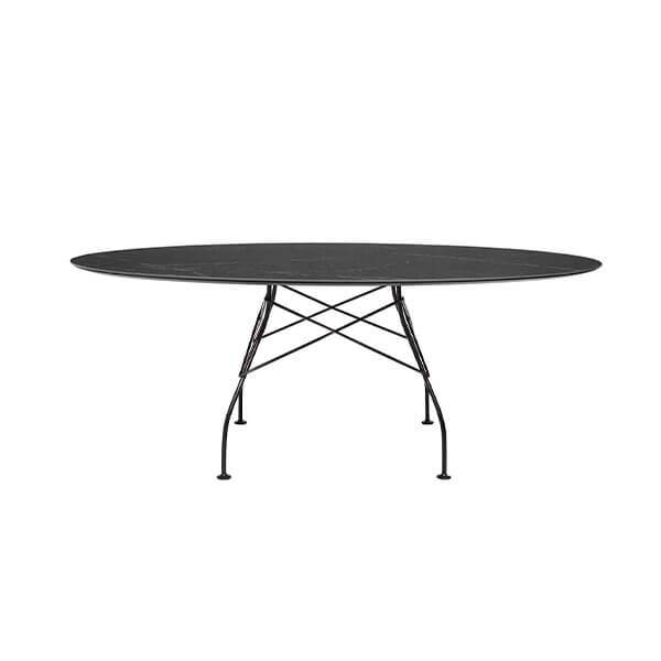Kartell Glossy spisebord - 192x118 cm. - Black - sort stel  : Erling Christensen Møbler