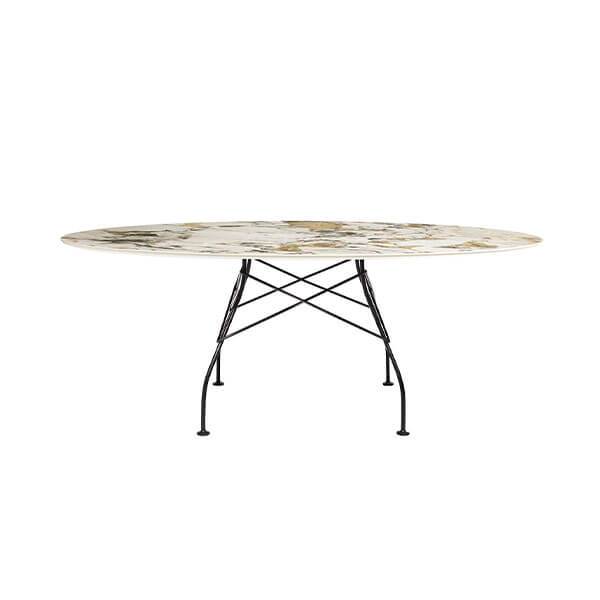 Kartell Glossy spisebord - 192x118 cm. - Symphonie- sort stel  : Erling Christensen Møbler