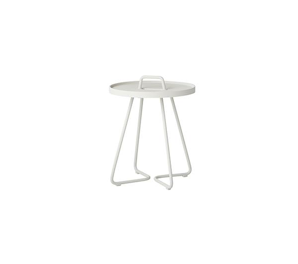 Cane-Line On-the-move sidebord - Mini - Hvid Hvid (Aluminium) : Erling Christensen Møbler