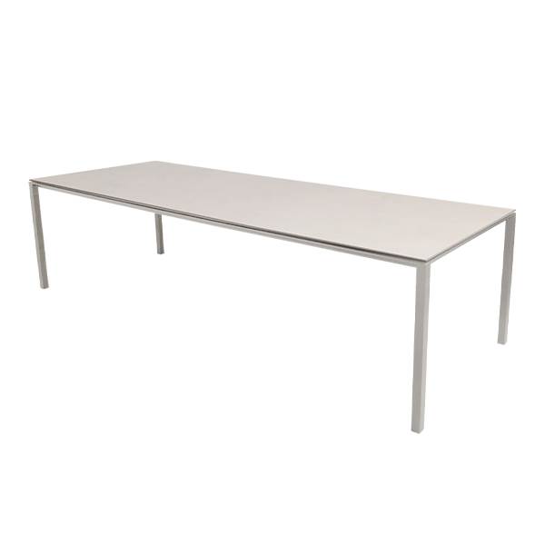 Cane-Line Pure havebord - 280x100 cm - Stel: Sand - Bordplade: Toscana sand Sand : Erling Christensen Møbler