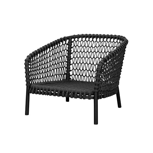 Cane-line Ocean large lounge stol - Dark grey - Ingen hynde  : Erling Christensen Møbler