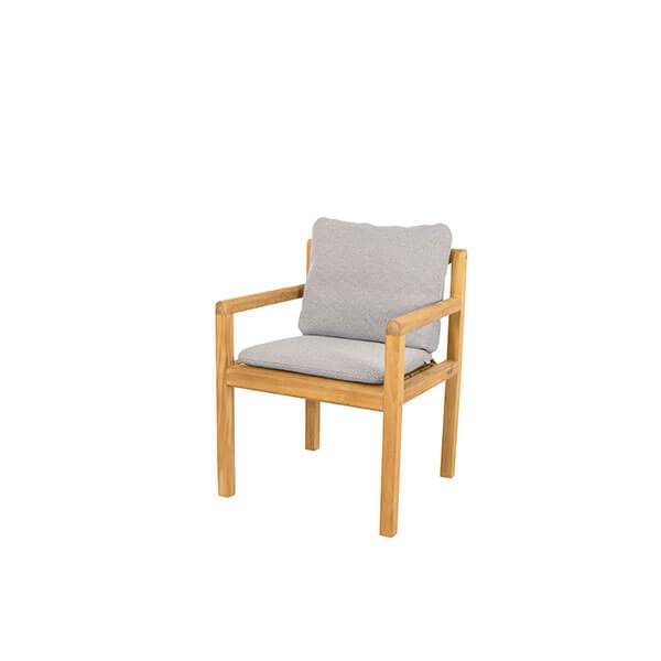 Cane-Line Grace havestol - Teak m. hynde i lysegrå  : Erling Christensen Møbler
