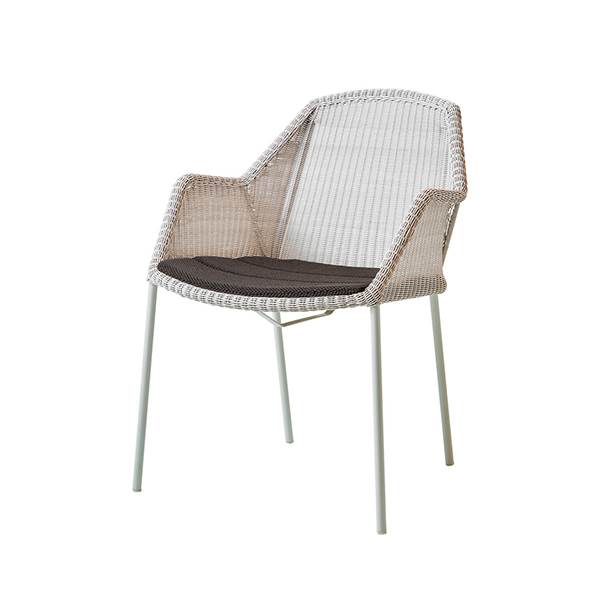 Cane-line Breeze havestol - Hvid - Focus dark grey  : Erling Christensen Møbler
