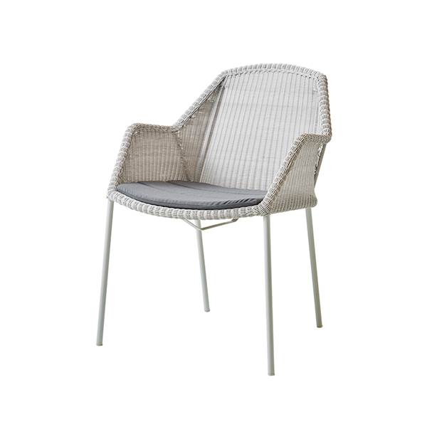Cane-line Breeze havestol - Hvid - Natté grey  : Erling Christensen Møbler