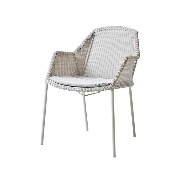 Cane-line Breeze havestol - Hvid - Natté light grey  : Erling Christensen Møbler
