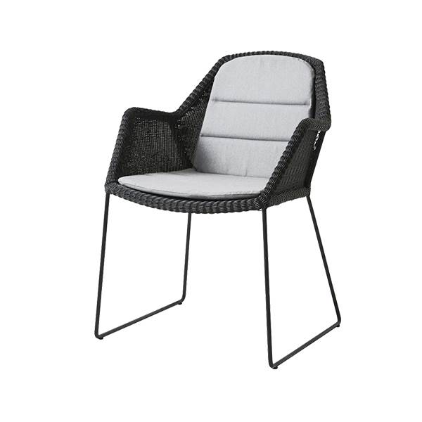 Cane-line Breeze havestol - Sort - Light grey  : Erling Christensen Møbler