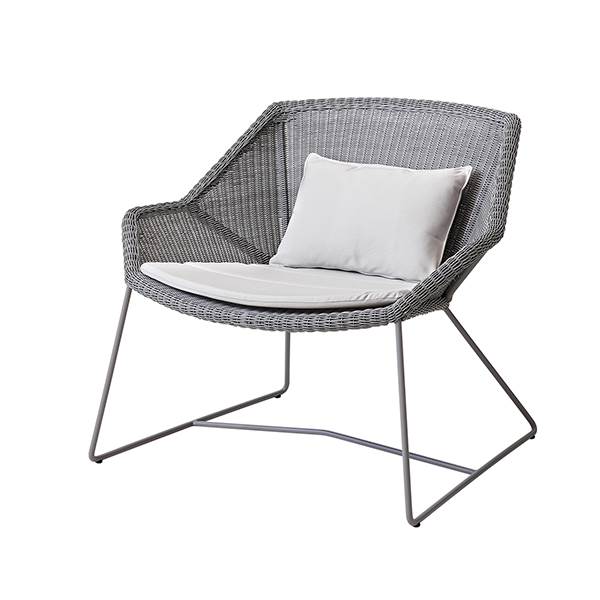 Cane-line Breeze loungestol - Lysegrå - Natté white  : Erling Christensen Møbler