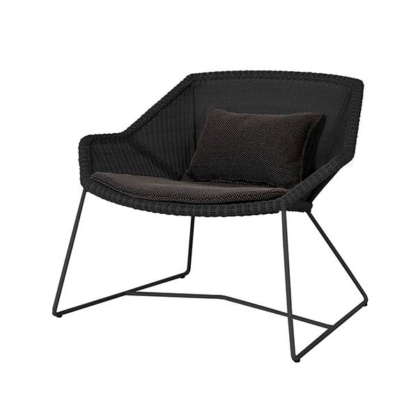 Cane-line Breeze loungestol - Sort - Focus dark grey  : Erling Christensen Møbler