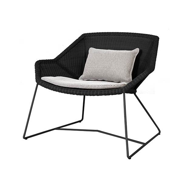 Cane-line Breeze loungestol - Sort - Focus light grey  : Erling Christensen Møbler