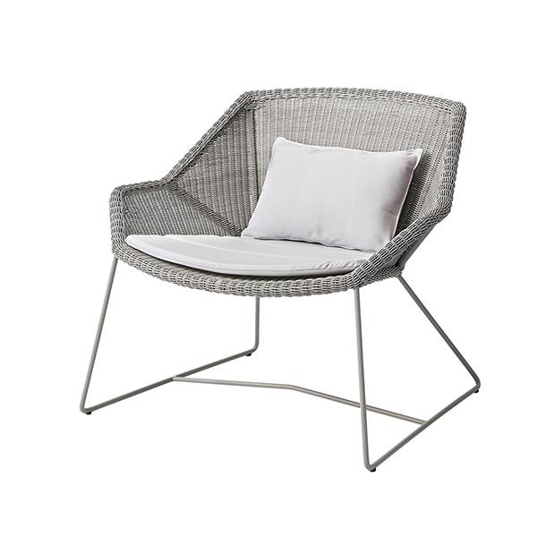 Cane-line Breeze loungestol - Taupe - Natté white  : Erling Christensen Møbler