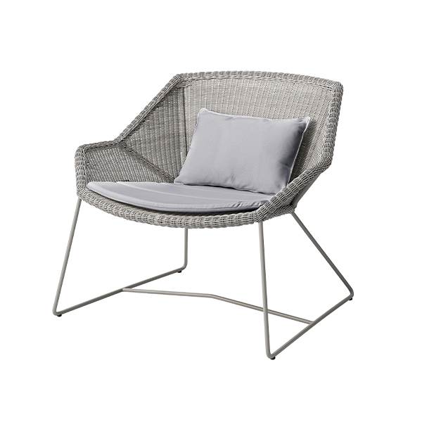 Cane-line Breeze loungestol - Taupe - Natté light grey  : Erling Christensen Møbler