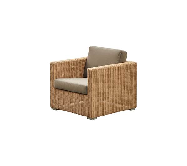 Cane-Line Chester loungestol, Natural, hynde i taupe  : Erling Christensen Møbler