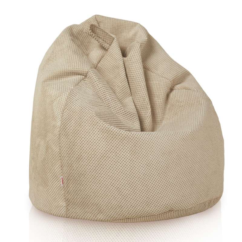 Kids Bean Bag Chair L - Dot Textured Velvet, 27389
