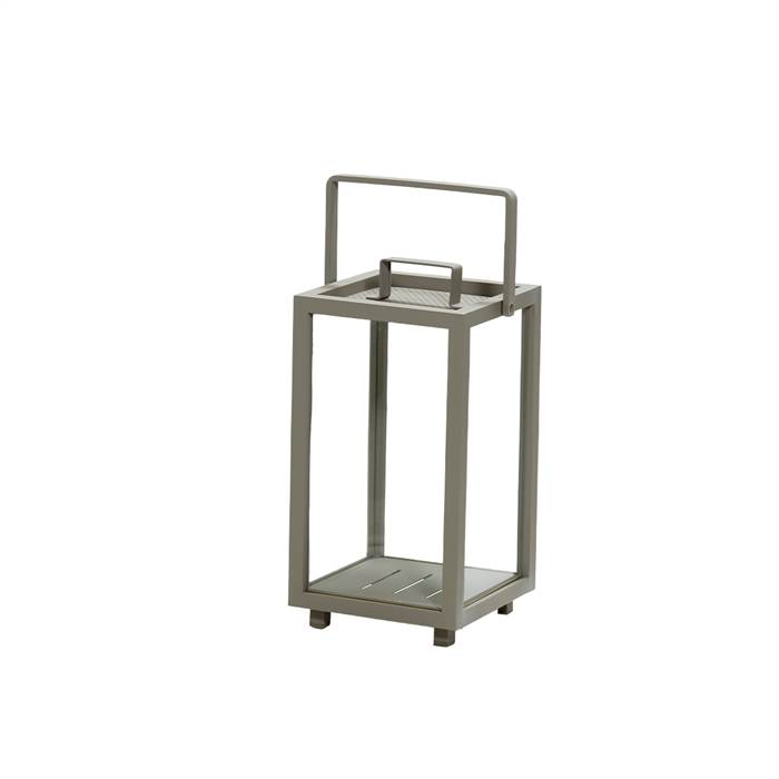 Cane-Line Lighthouse lanterne - lille - H: 42 cm - Taupe Aluminium, taupe : Erling Christensen Møbler