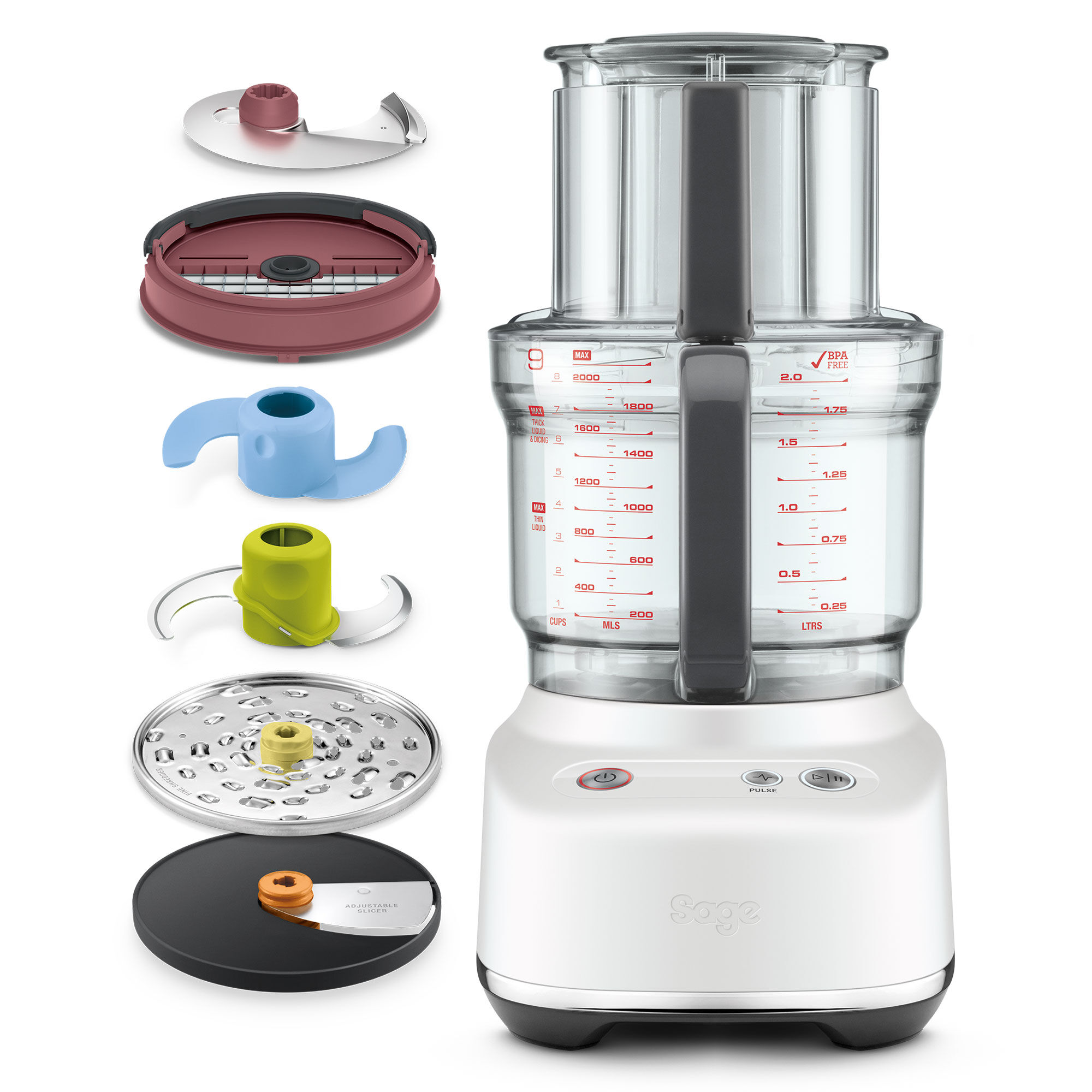 Sage SFP638SST Foodprocessor, hvid