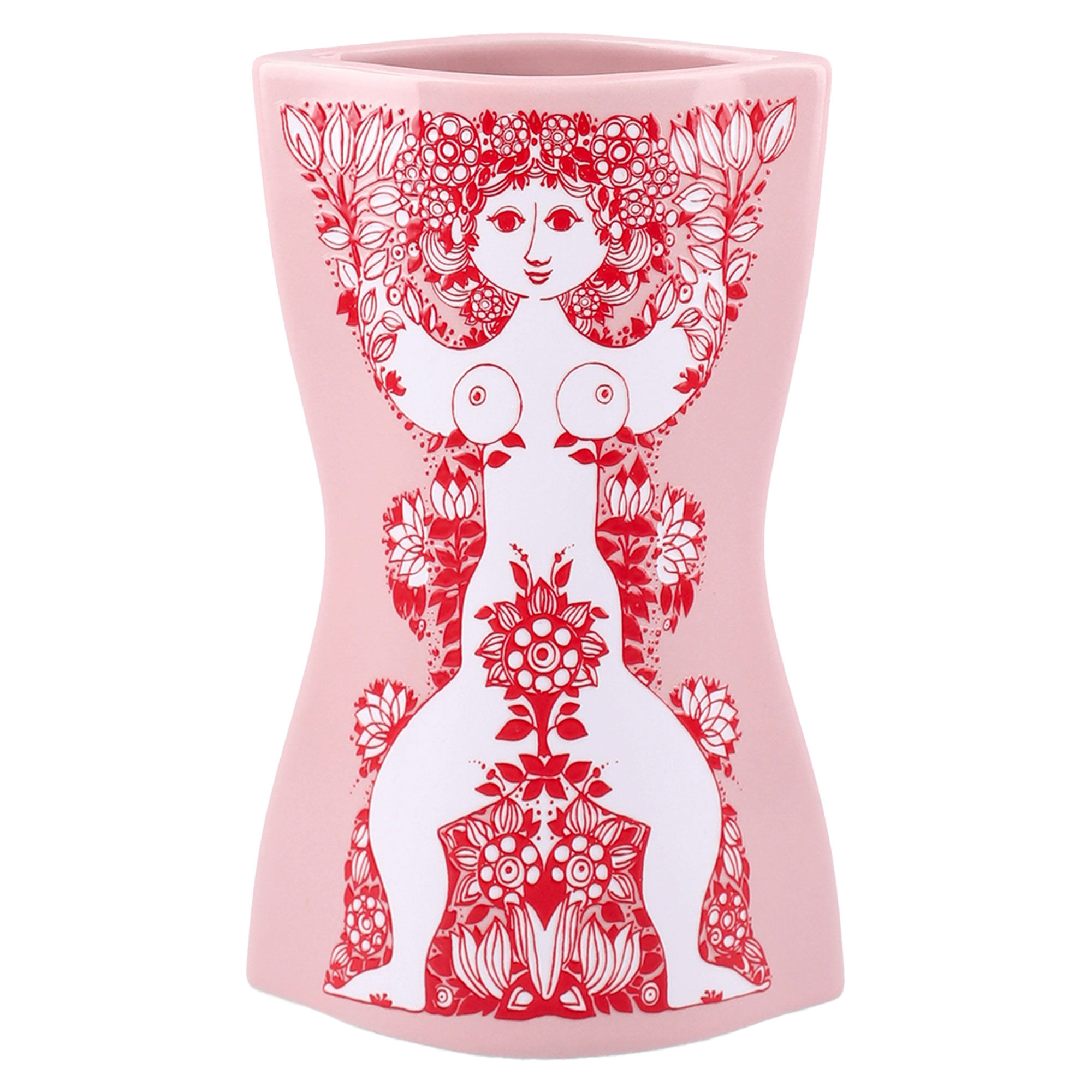 Bjørn wiinblad Nina vase 16,5 cm, pink/rød